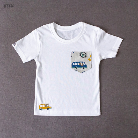 Camiseta Bolsillo Osos Coches Camisetas