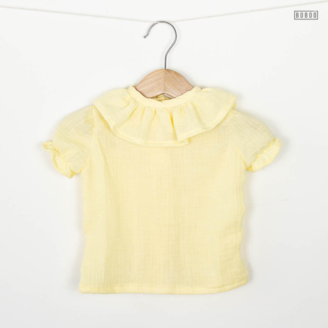 Blusa Gasa Amarillo Pastel Blusas