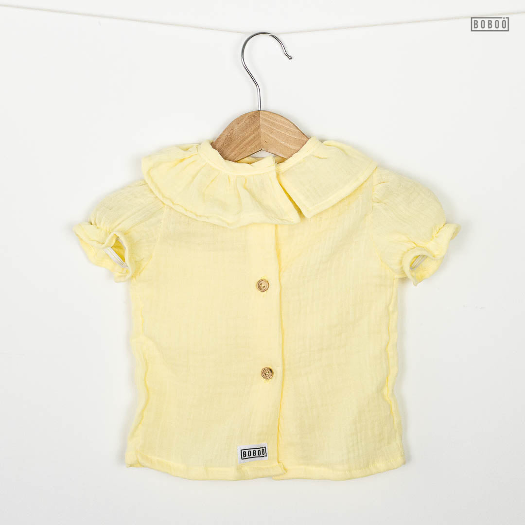 Blusa Gasa Amarillo Pastel Blusas